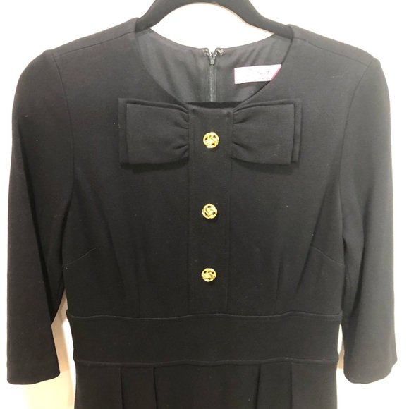 Eliza J New York Button Bow Black Dress size 8 - Picture 4 of 7